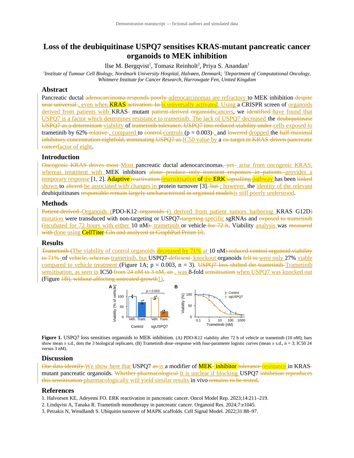 Same manuscript with tracked changes and highlighted review issues